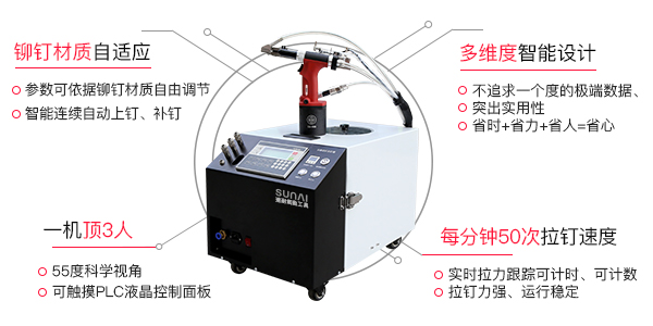 自動鉚釘機振動盤卡釘怎么調(diào)？[速耐鉚釘槍]